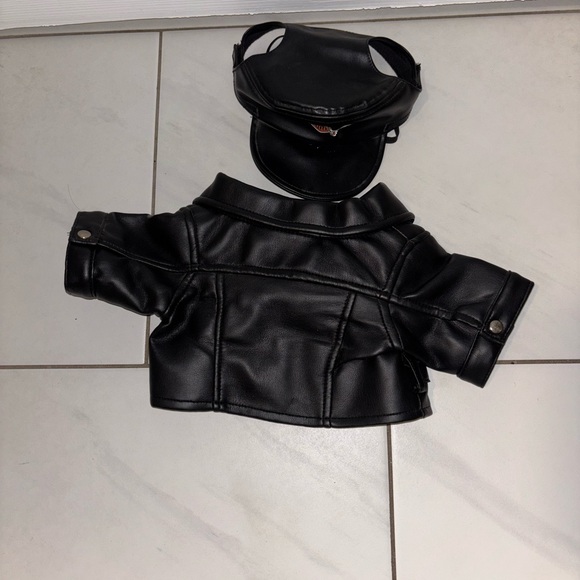 Build-A-Bear Black Harley Davidson Jacket and Cap Set - Picture 4 of 5